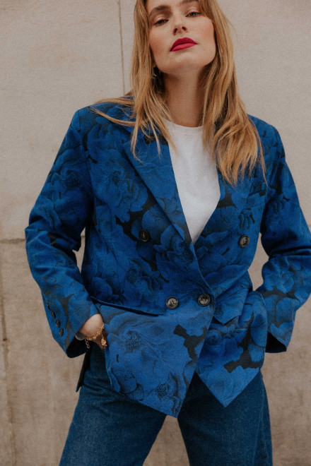 Blazer Phoebe Fleurs bleu Orta