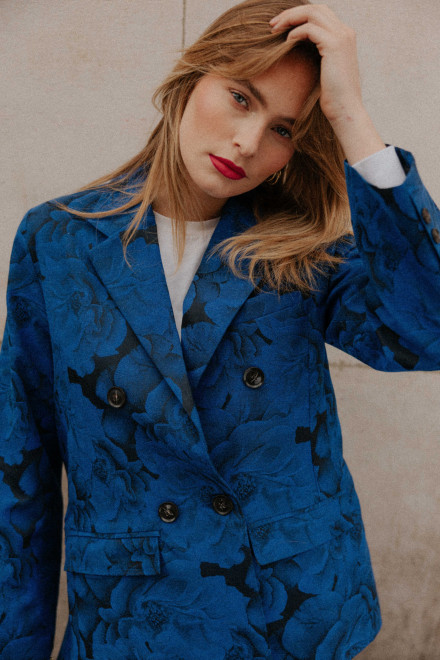 Blazer Phoebe Fleurs bleu Orta