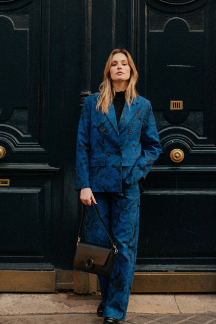 Blazer Phoebe Fleurs bleu Orta