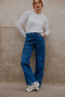 Pantalon Charlie Fleurs bleu Orta