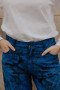 Pantalon Charlie Fleurs bleu Orta