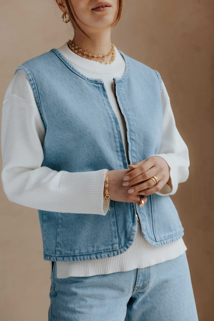 Veste Cara Bleu clair Orta