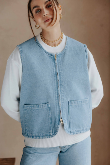 Veste Cara Bleu clair Orta