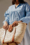 Robe Brune Bleu ciel Orta