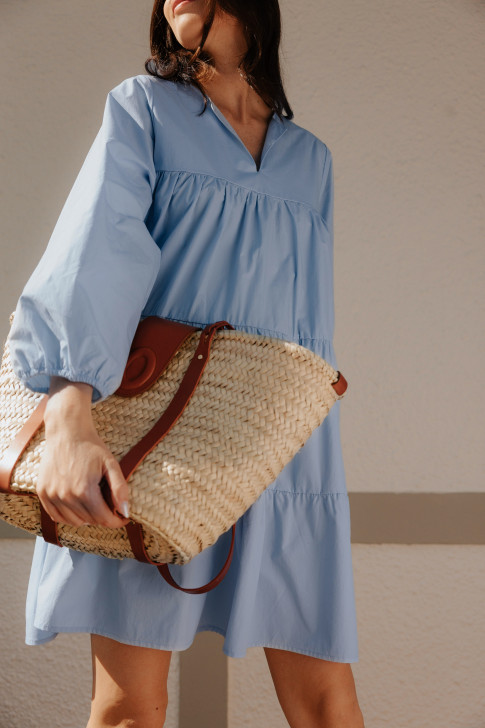 Robe Brune Bleu ciel Orta