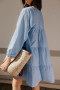 Robe Brune Bleu ciel Orta