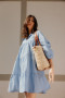 Robe Brune Bleu ciel Orta