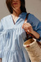 Robe Brune Bleu ciel Orta