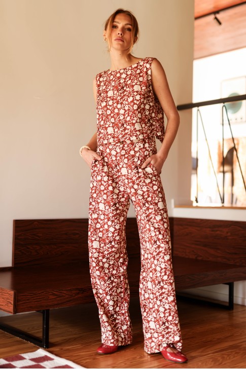 Pantalon Gabriel roussillon brique